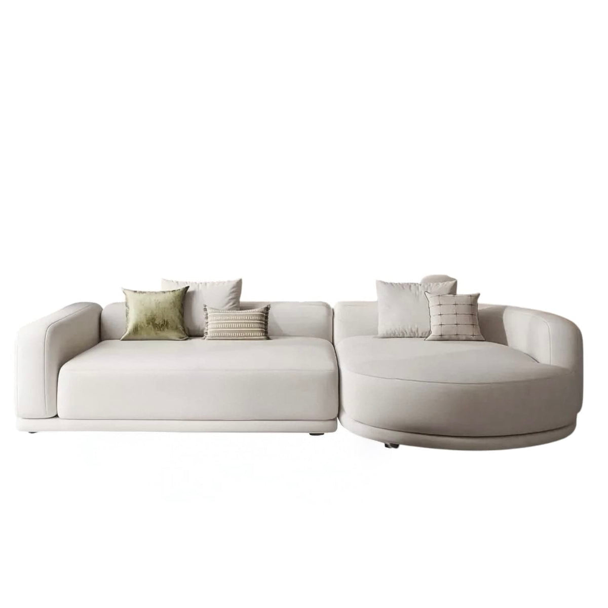 Home Atelier Wiston Designer Sectional Round Chaise Sofa