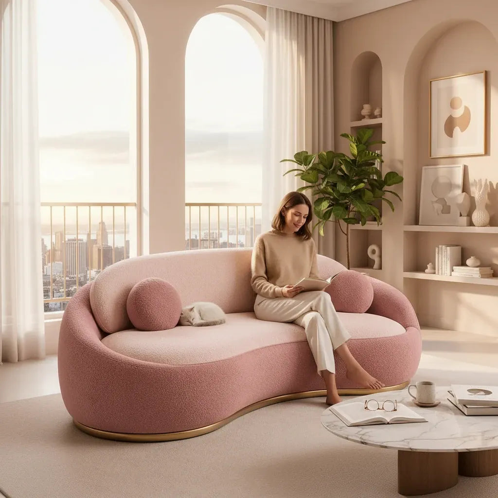 Home Atelier Xenis Scratch Resistant Curve Sofa (Copy 2)