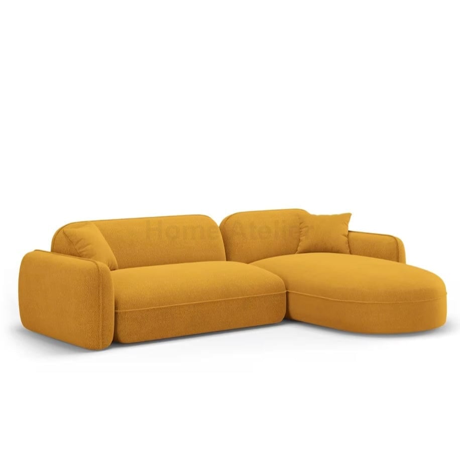 Home Atelier Yuri Scratch Resistant Sectional Curve Chaise Sofa