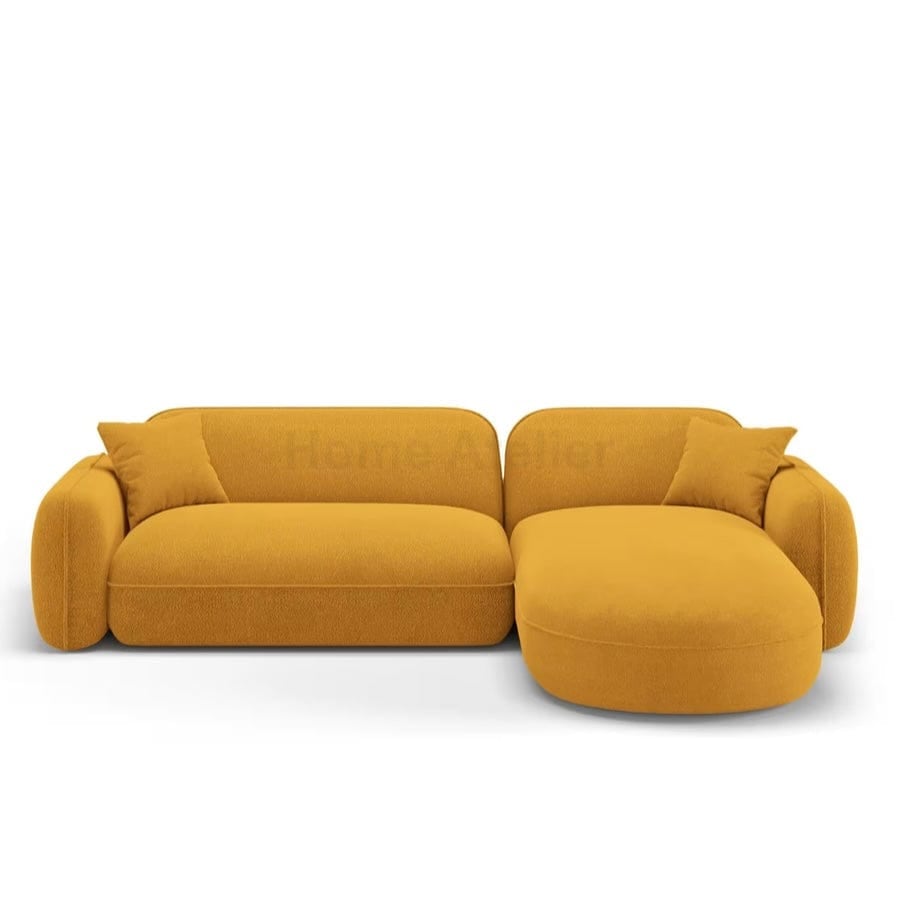 Home Atelier Yuri Scratch Resistant Sectional Curve Chaise Sofa