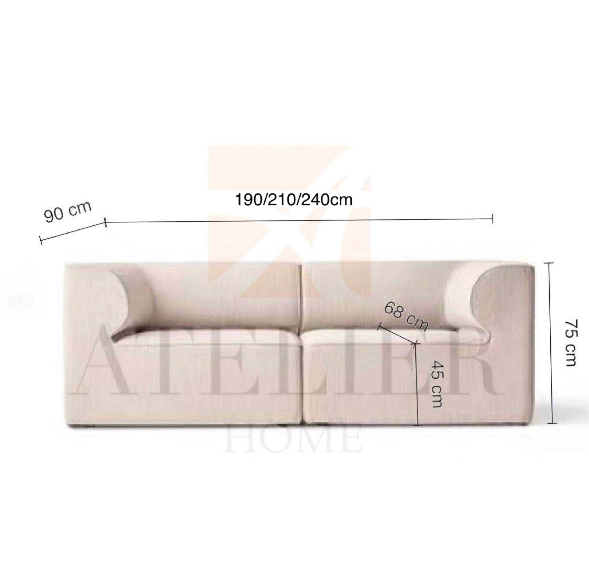 Home Atelier Yuric Scratch Resistant Sectional Sofa