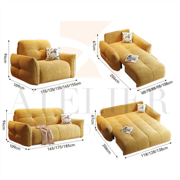 Home Atelier Zac Scratch Resistant Electric Extendable Sofa Bed