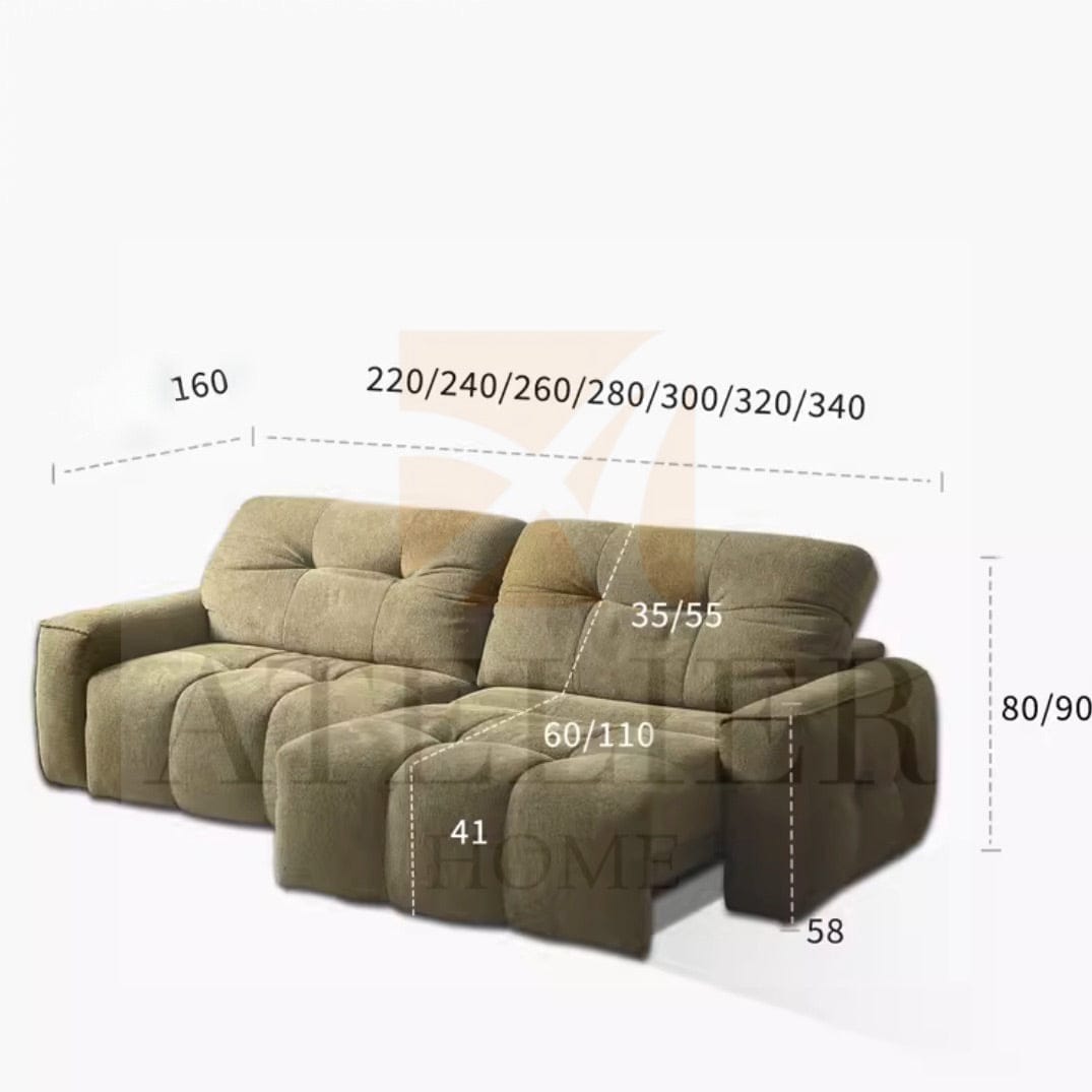 Home Atelier Zaika Scratch Resistant Electric Extendable Sofa Bed
