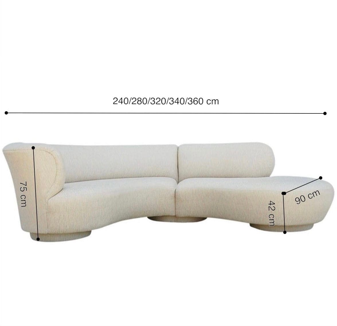 Home Atelier Zen Boucle Curve Sofa