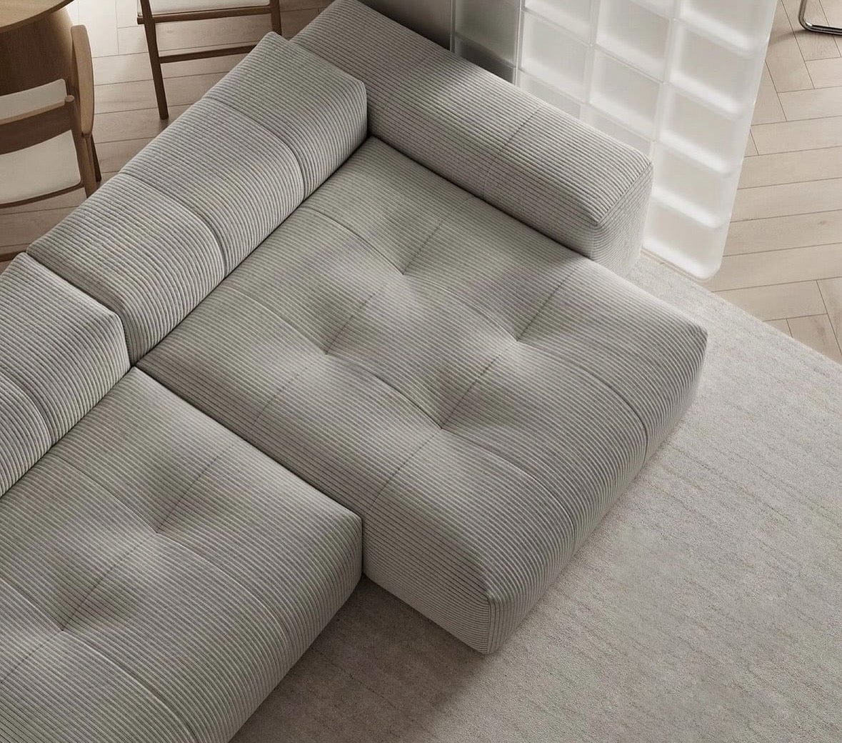 Home Atelier Zeneva Sectional Tufted Sofa