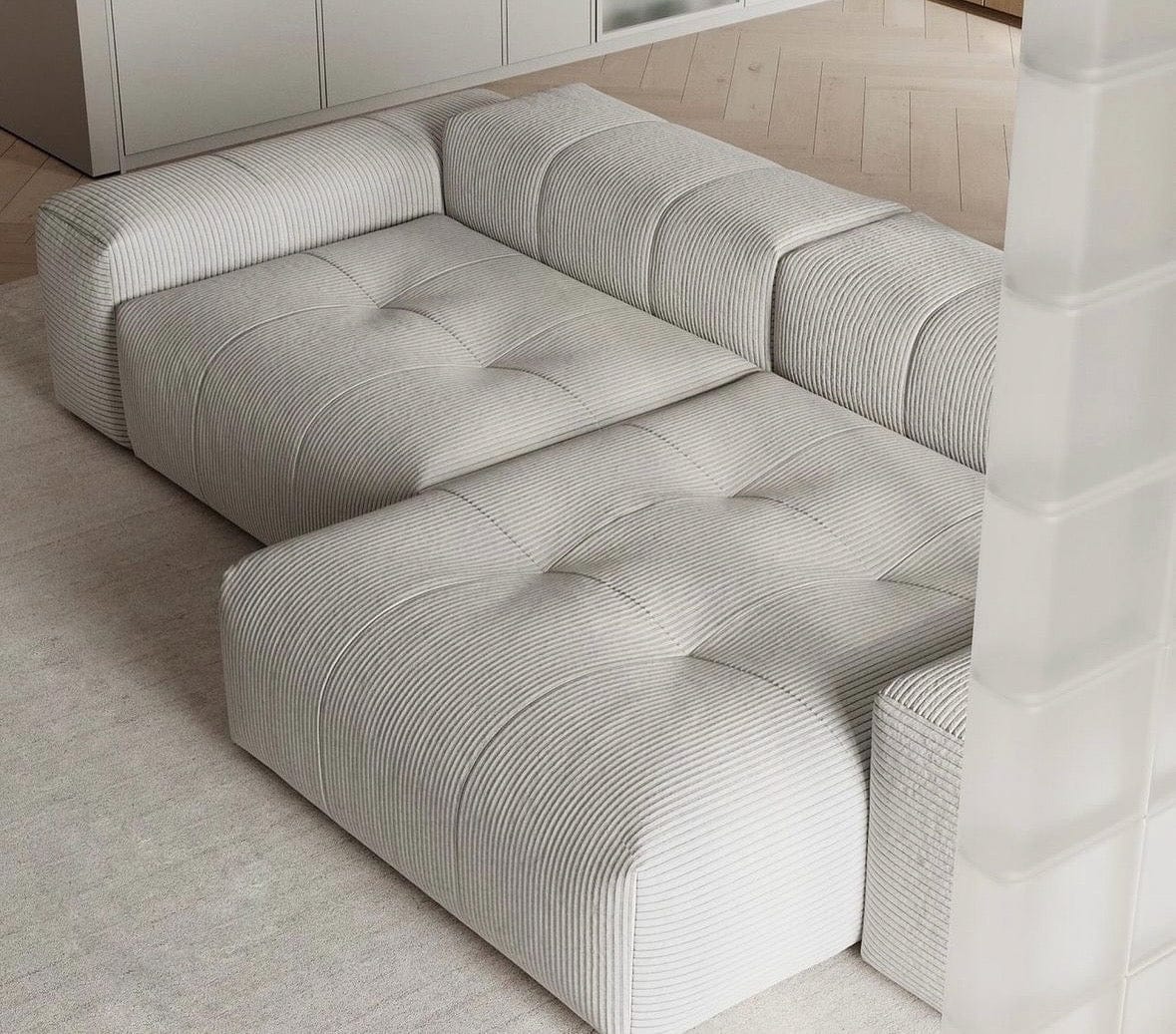 Home Atelier Zeneva Sectional Tufted Sofa