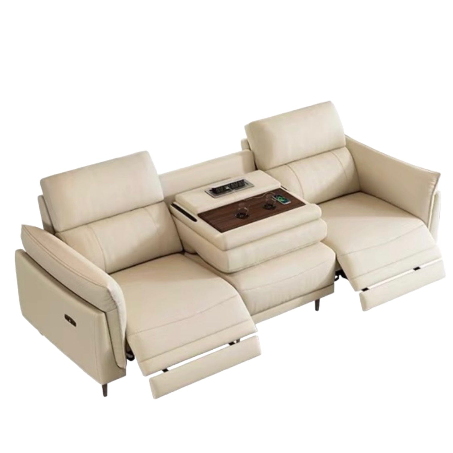 Home Atelier Zinus Genuine Cowhide Leather Electric Recliner Sofa