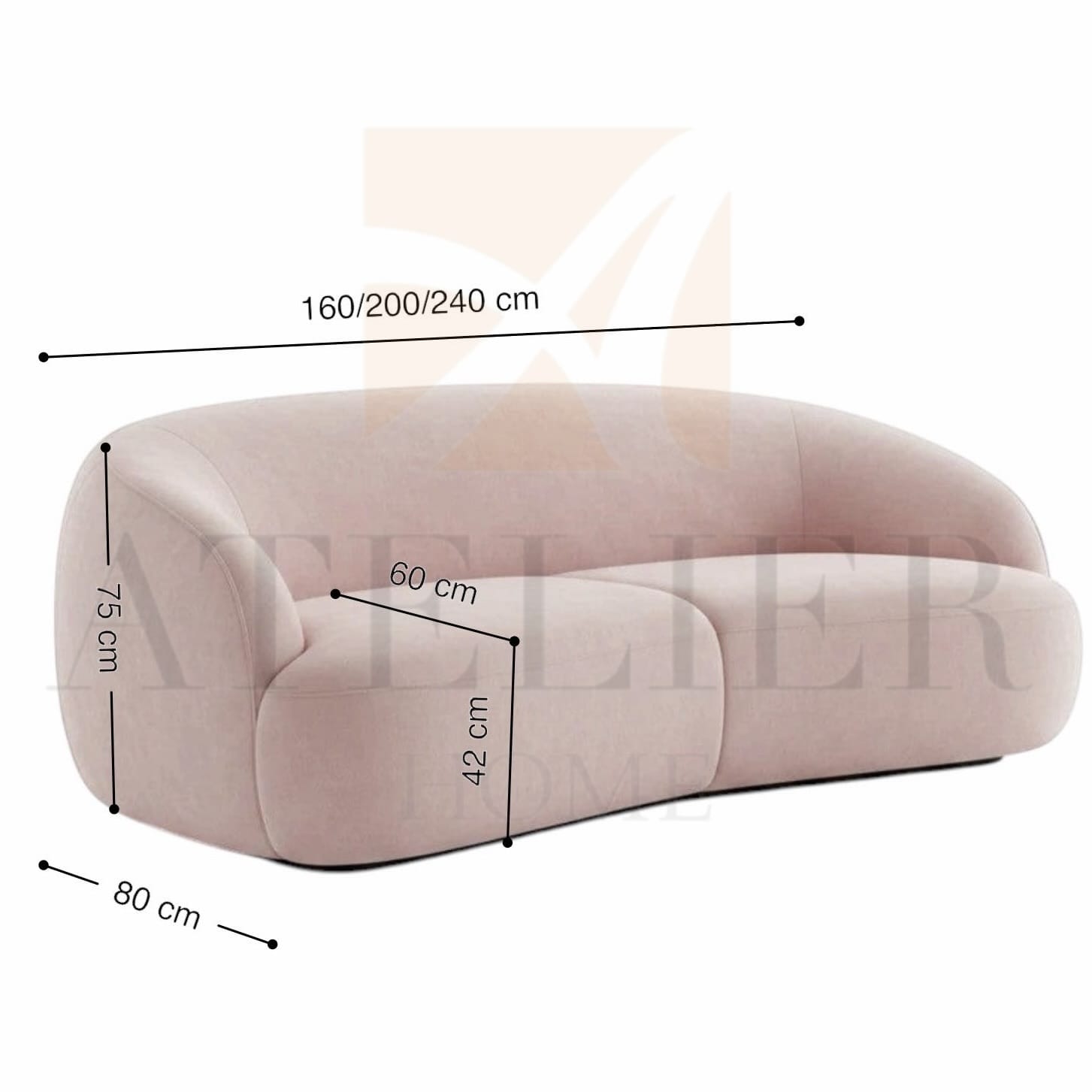 homeworkz Dublin Curve Sofa