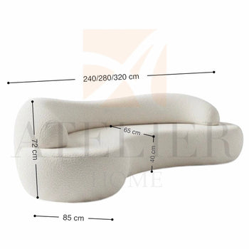 homeworkz Florence Curve Sofa
