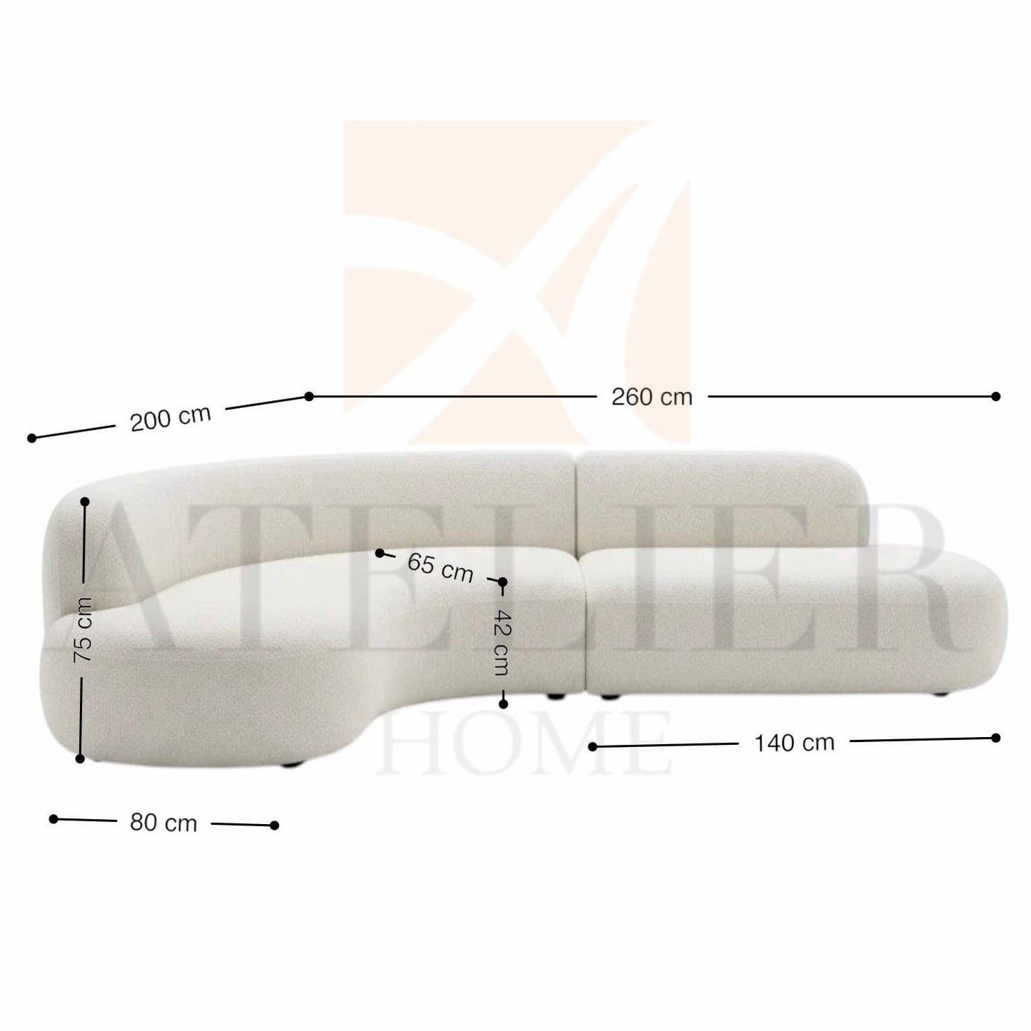 homeworkz Greta Curve Sofa