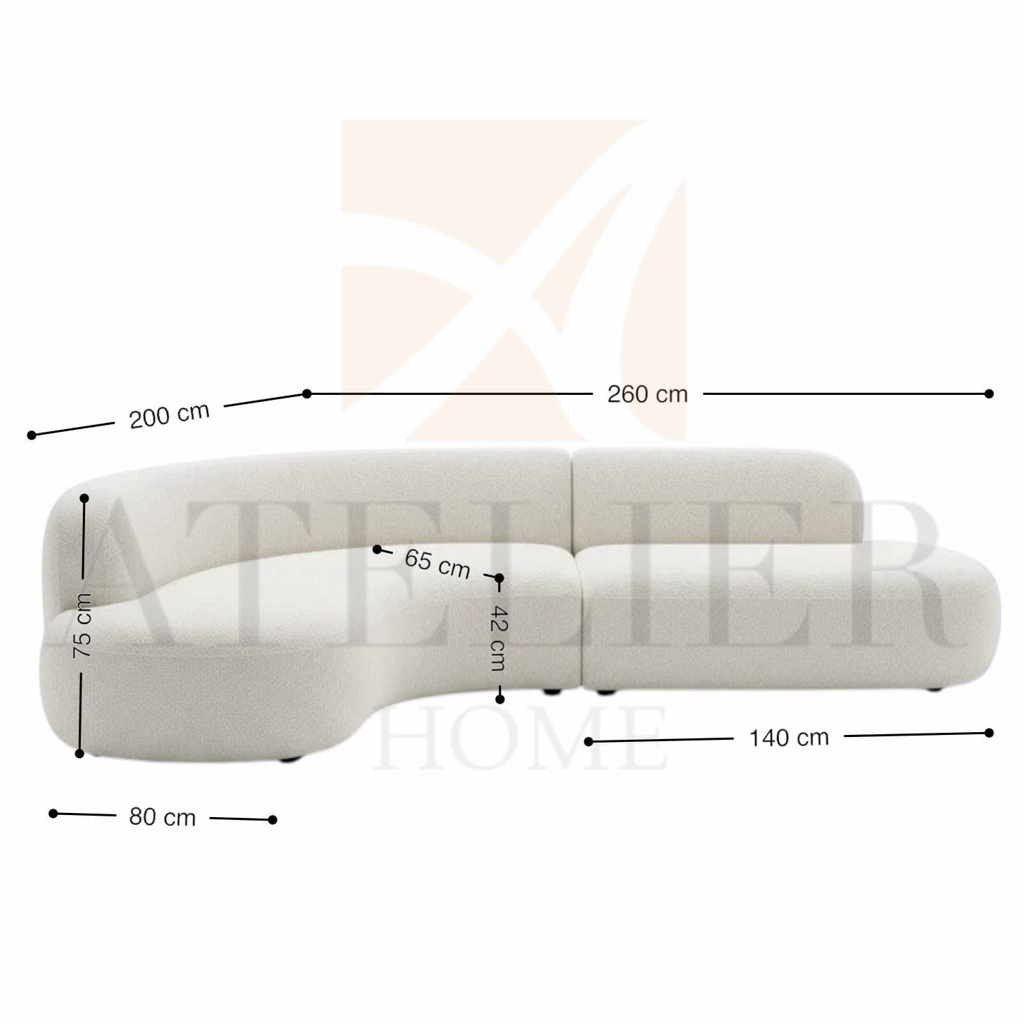 homeworkz Greta Curve Sofa