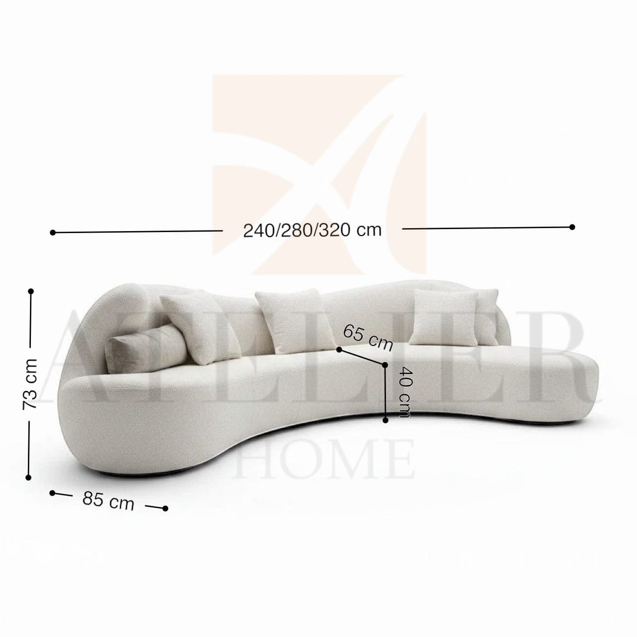 homeworkz Pauline Curve Sofa