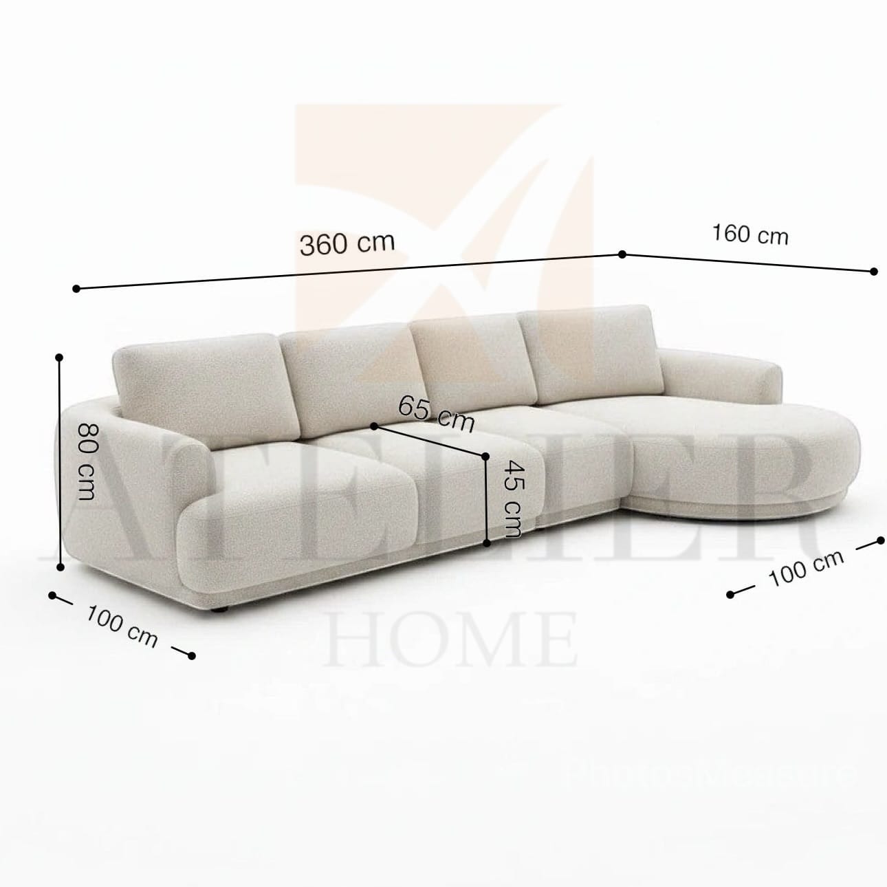 homeworkz Reymus Curve Sofa